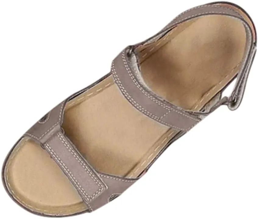 Eduavar Sandals Women Dressy Summer Flat, Womens Sandals Flat Comfort Sandals Breathable Open Toe Sandals Outdoor Sandals