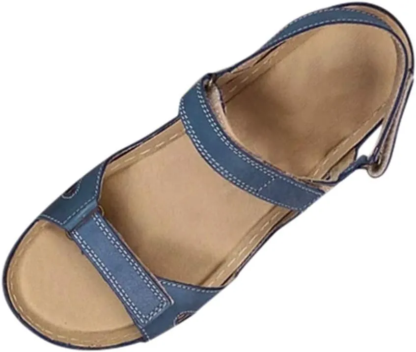 Eduavar Sandals Women Dressy Summer Flat, Womens Sandals Flat Comfort Sandals Breathable Open Toe Sandals Outdoor Sandals