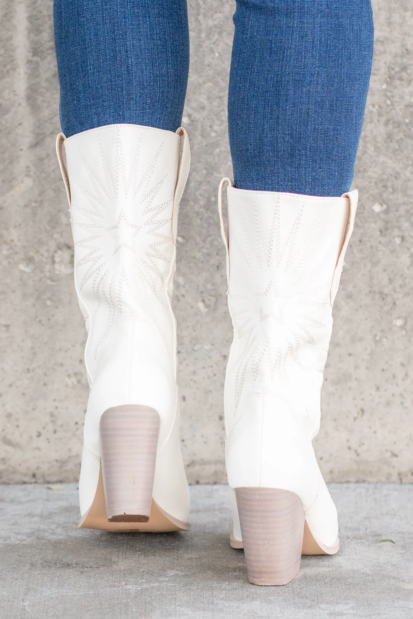 Emersyn White Western Boots
