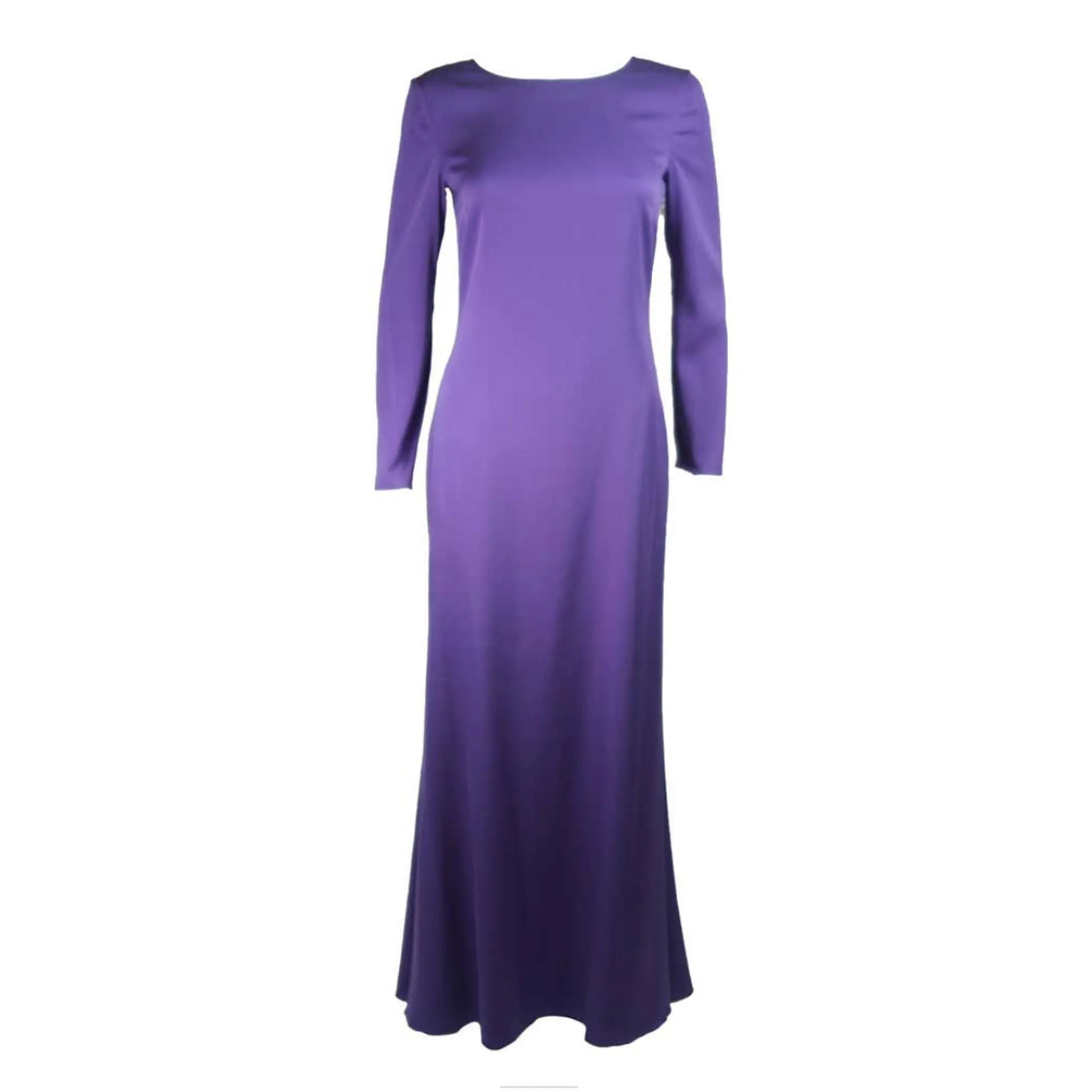 EMILIO PUCCI Purple Silk Gown with Open Back Size Medium
