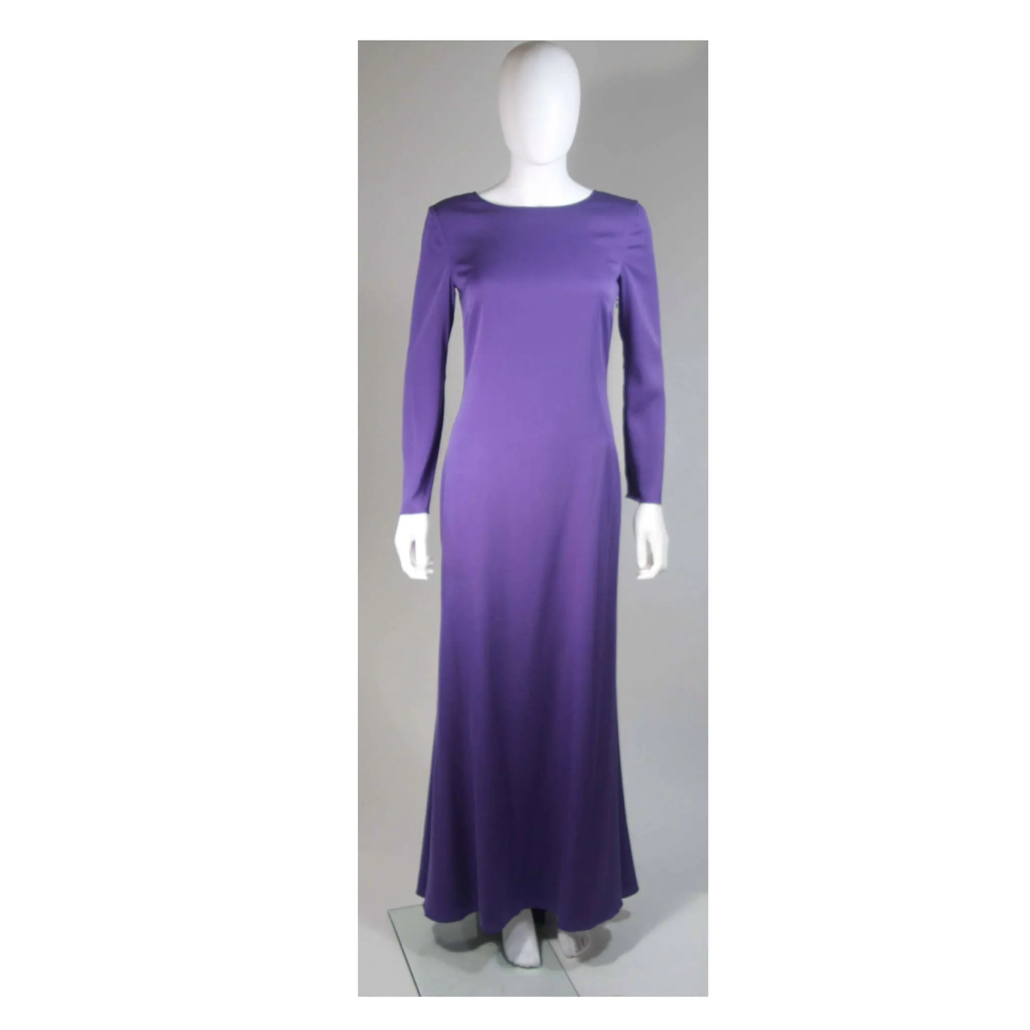 EMILIO PUCCI Purple Silk Gown with Open Back Size Medium