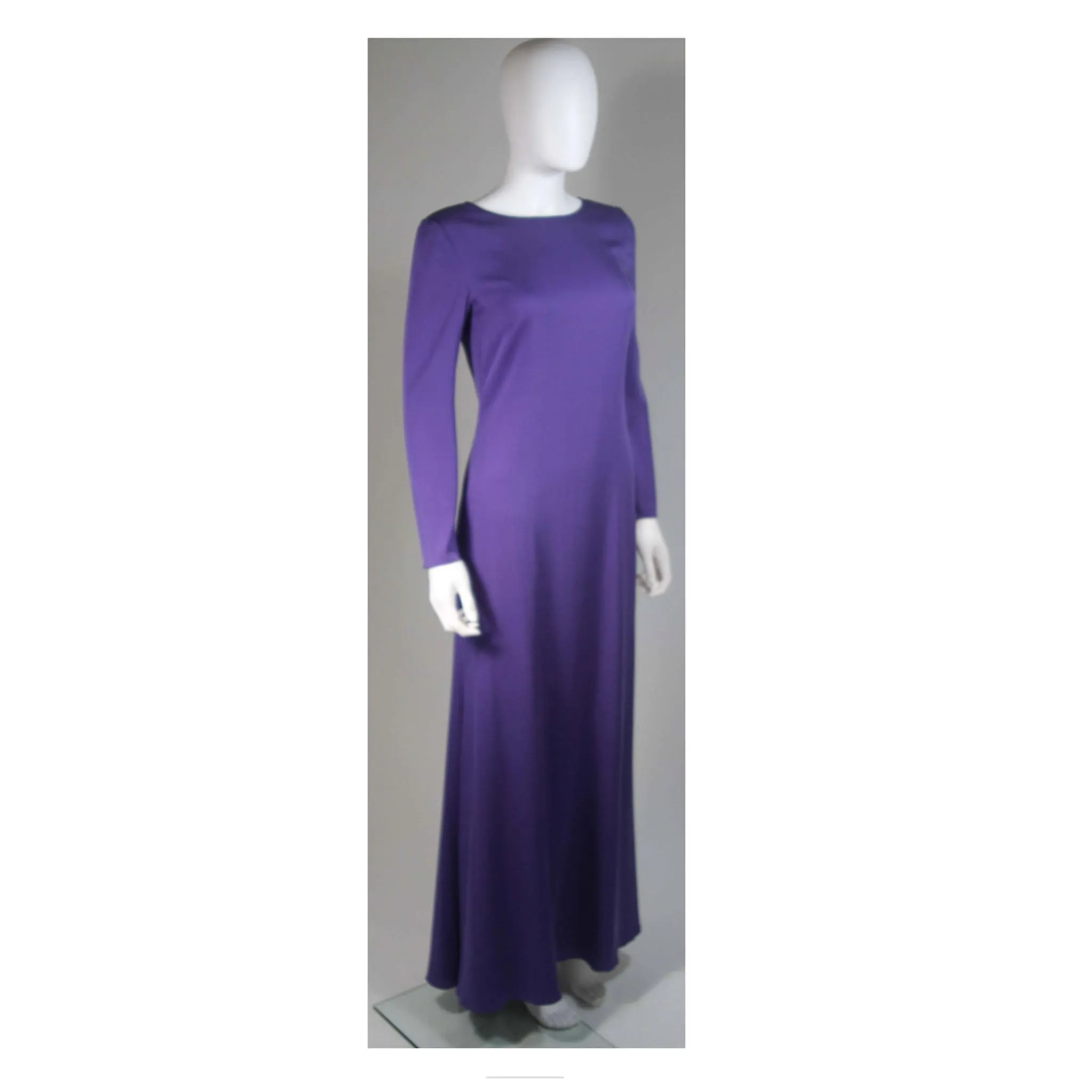 EMILIO PUCCI Purple Silk Gown with Open Back Size Medium