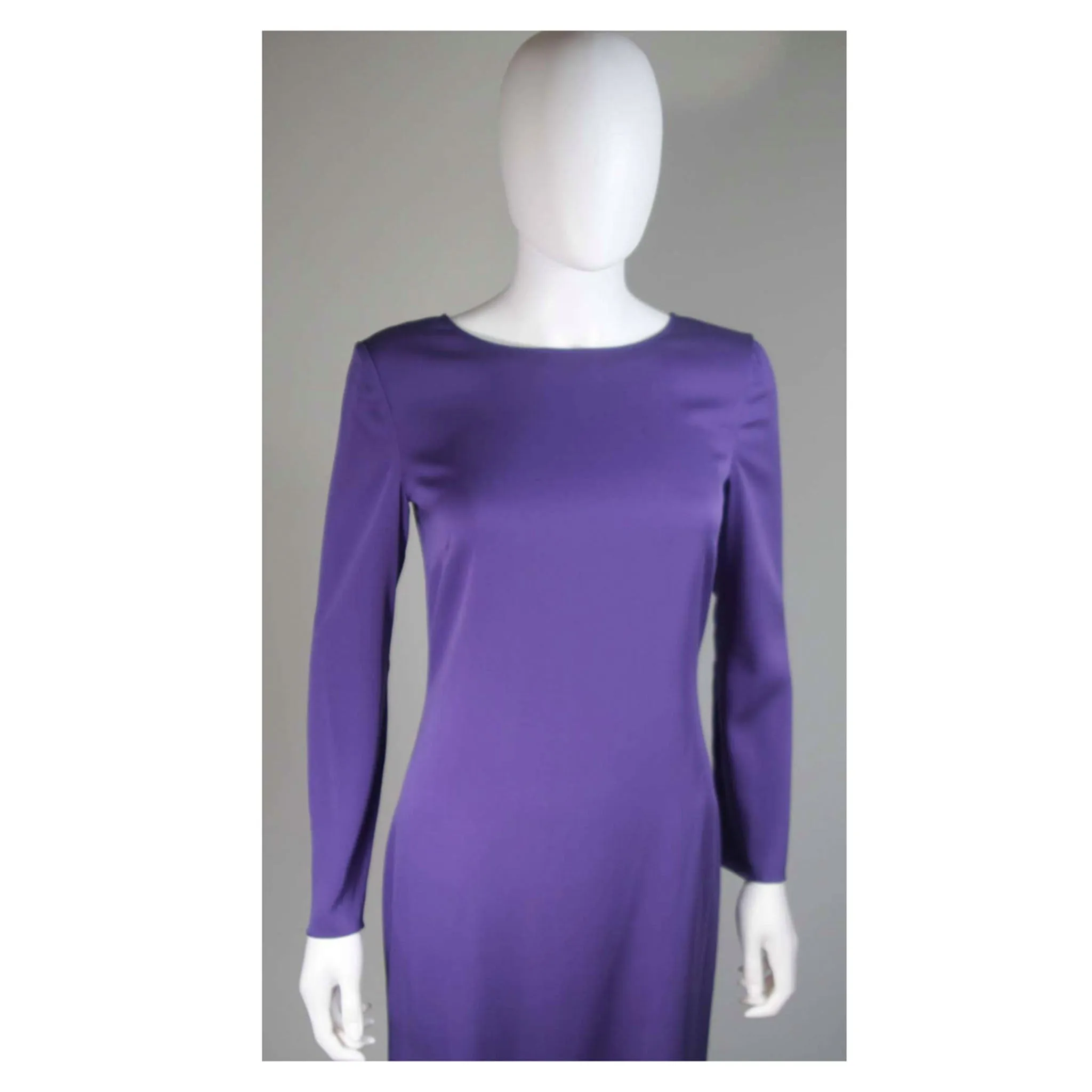 EMILIO PUCCI Purple Silk Gown with Open Back Size Medium