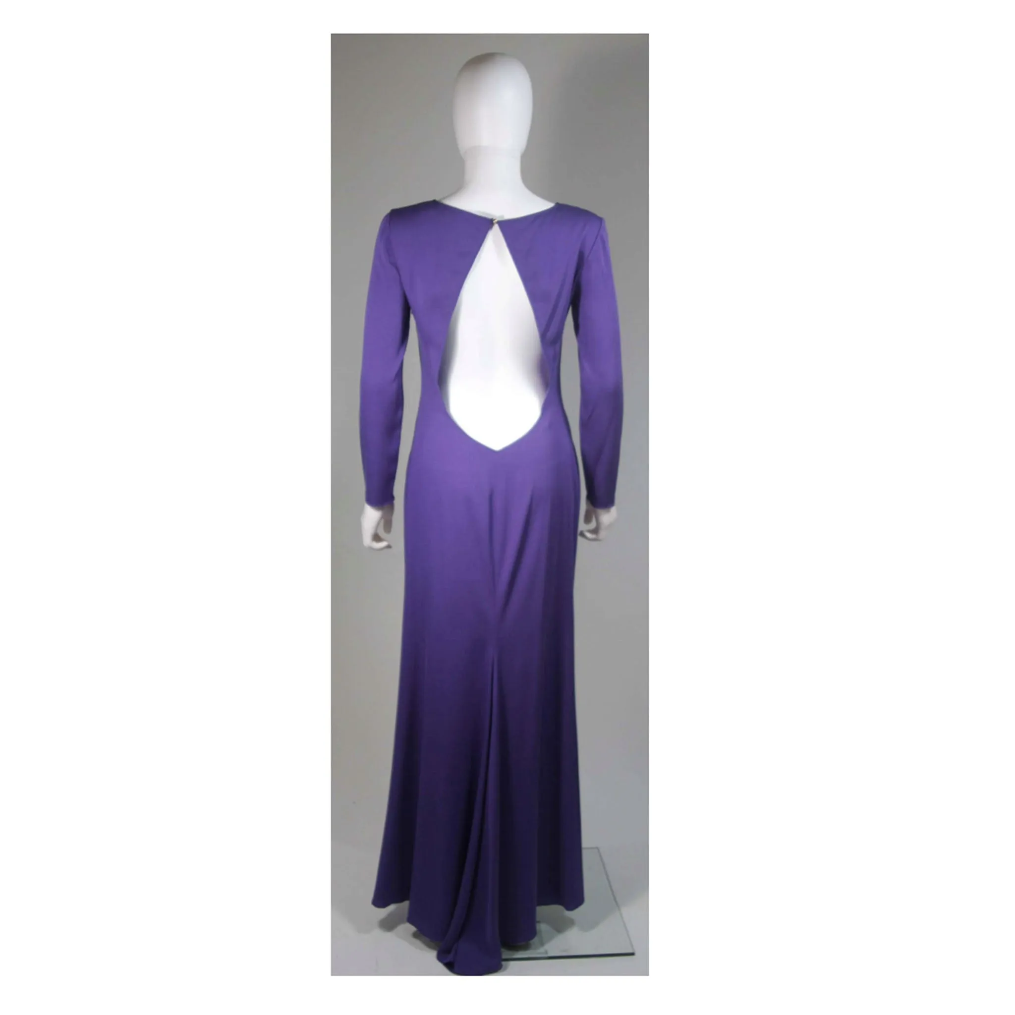 EMILIO PUCCI Purple Silk Gown with Open Back Size Medium