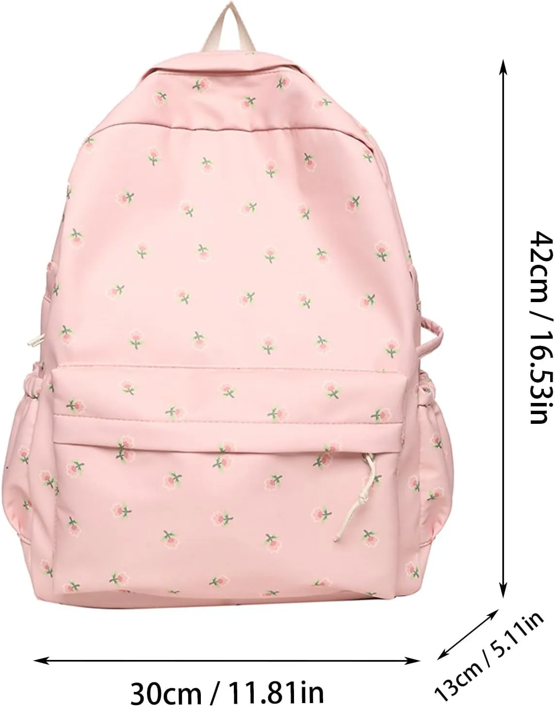 Fashion Cloth Canvas Backpack for Women Waterproof Nylon Anti-Theft Rucksack Fashion Faux Work Travel Handbags(Black)