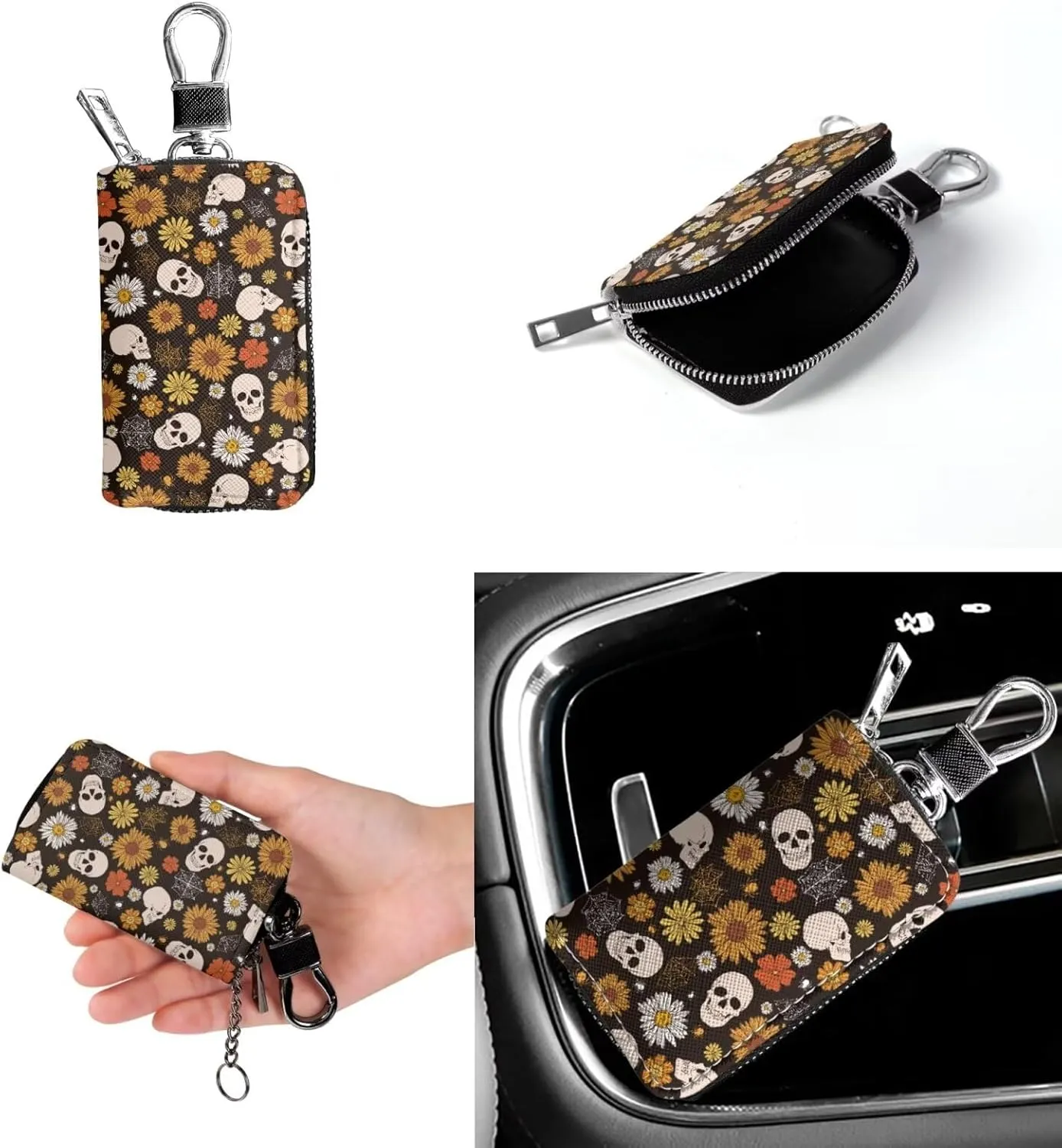 Fashion Ladies Crossbody Handbag Set Shoulder Bag PU Leather Car Key Holder Bag 2 Pieces Bucket Bag for Women