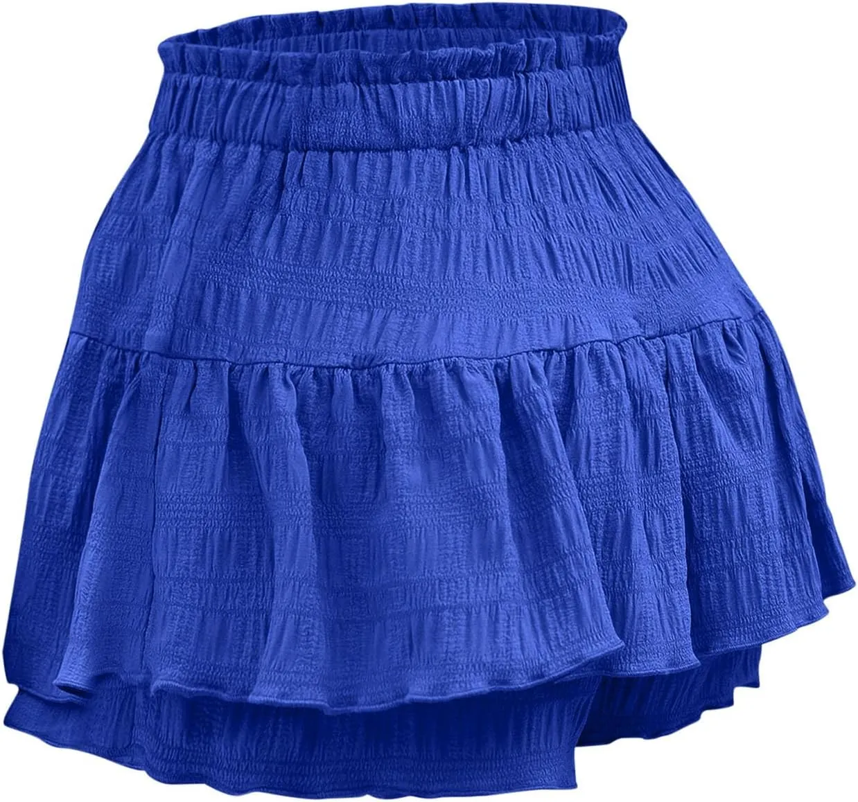 Fashion Paperbag Ruffle Flowy Skorts for Women Summer Swing Skirts with Built-in Shorts Beach Holiday Outfits