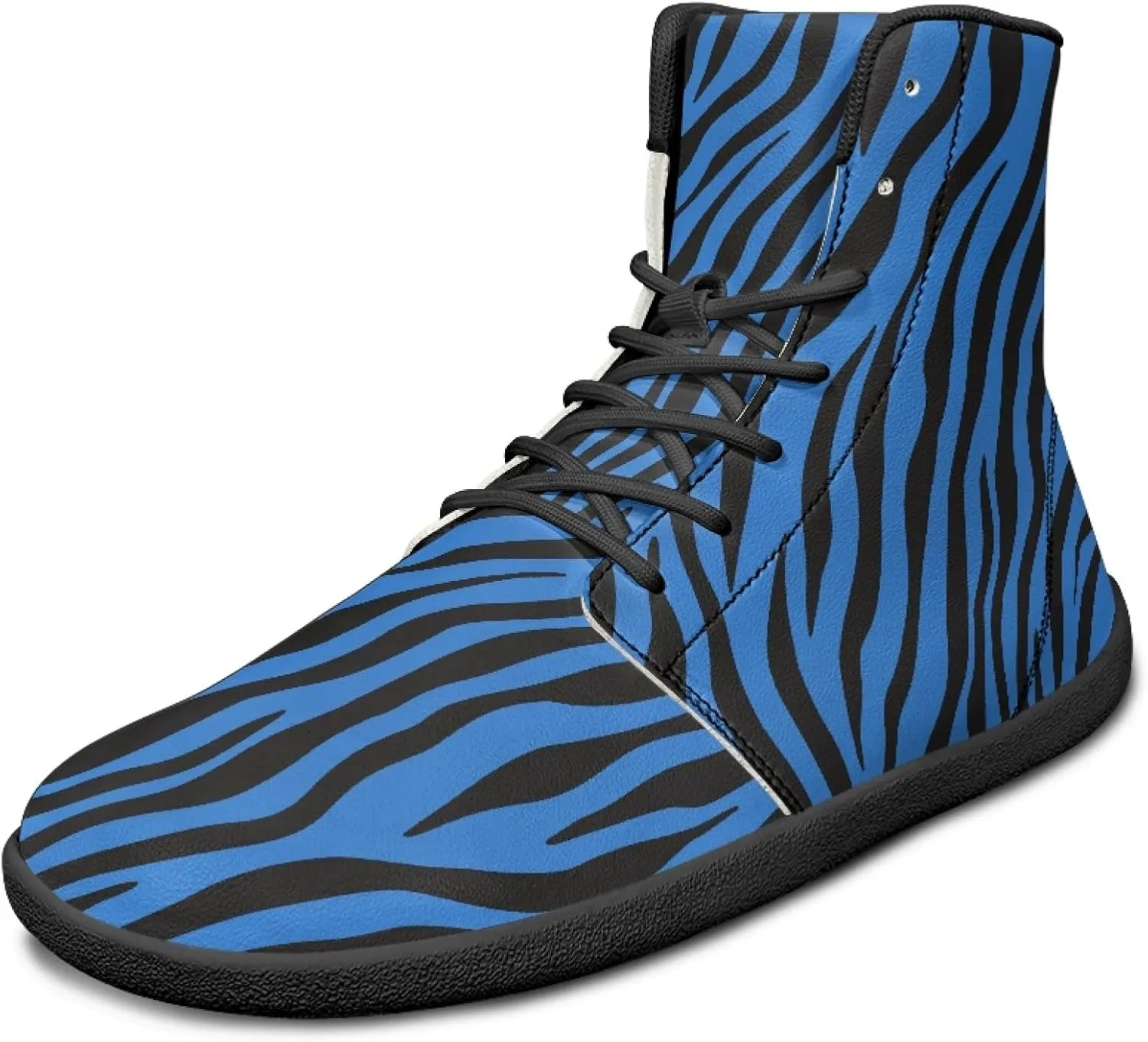 Fashion Print Womens Mens High Top Barefoot Sneakers Flat Shoes