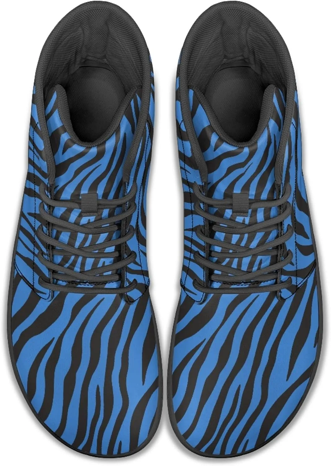 Fashion Print Womens Mens High Top Barefoot Sneakers Flat Shoes