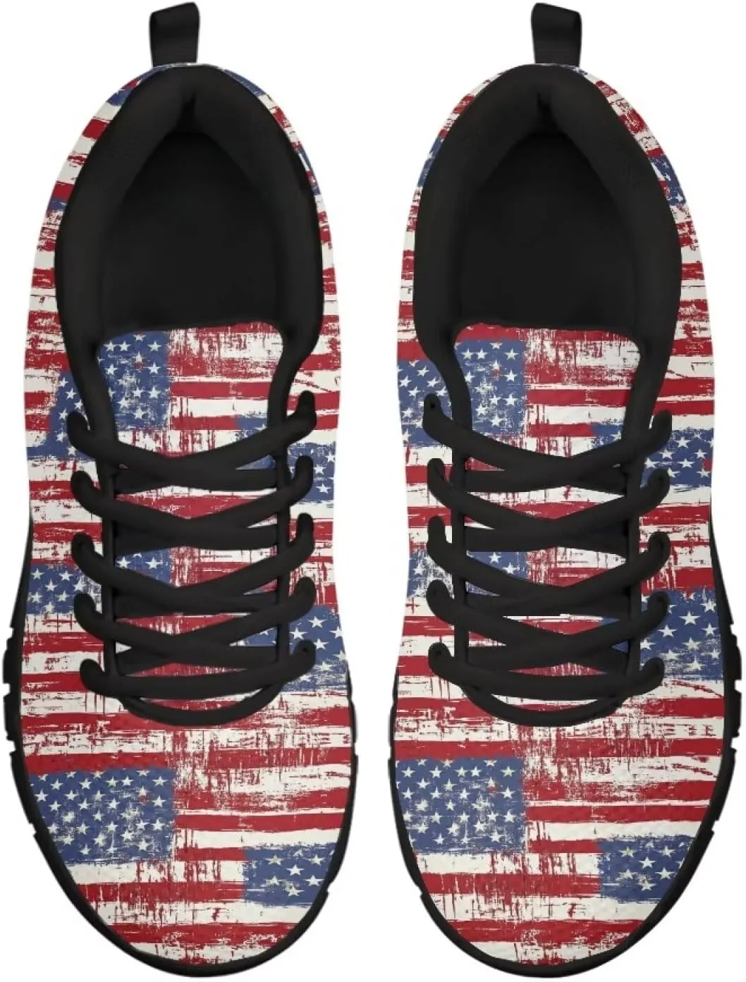 FKELYI Women's Halloween Christmas Decor Lace-up Sneakers Sports Running Shoes Lightweight Walking Flats