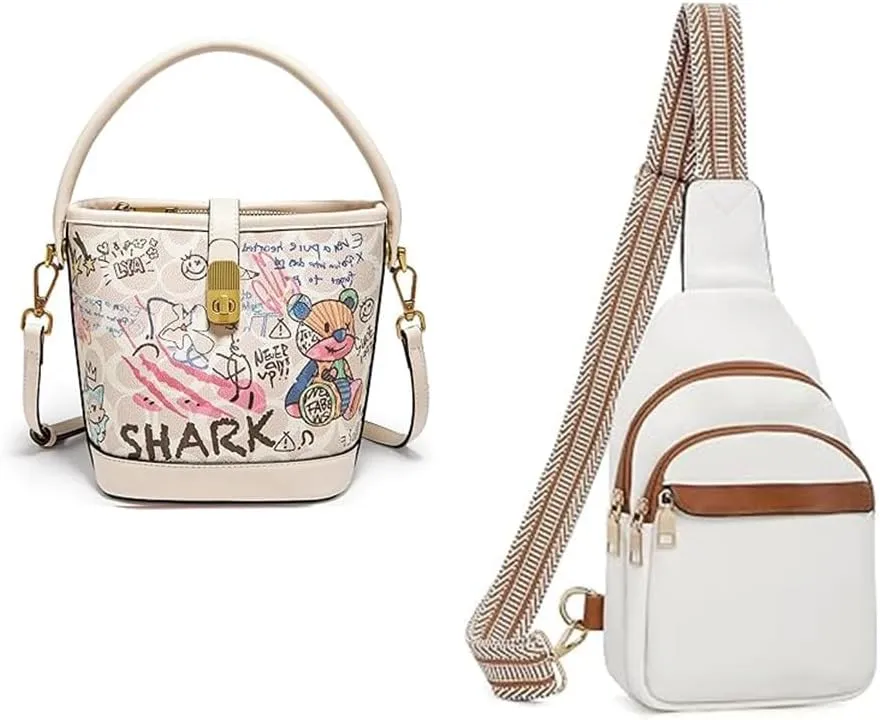 FOXLOVER Sling Bag and Bucket Bag