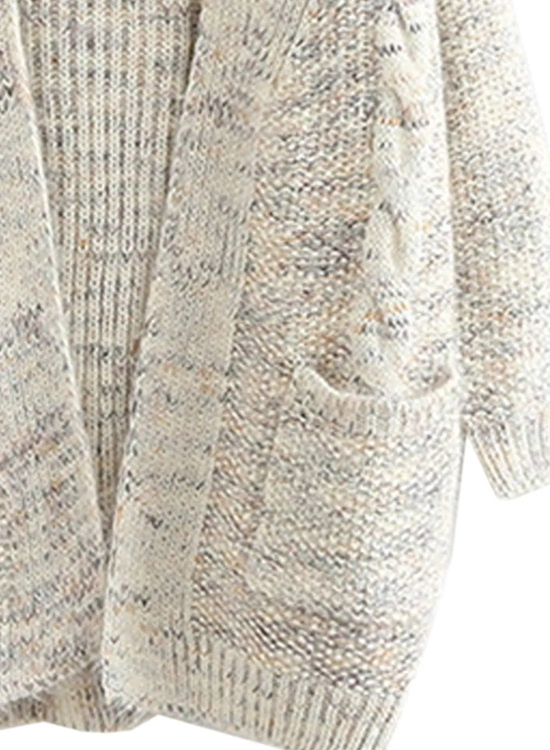 futurino Knit Cardigan Women's Chunky Open Front Outwear Cover Up with Pockets