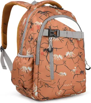 Genteen Kids Backpack for Boys Lightweight School Bags for Elementary Middle School kids Backpacks Boys with Laptop Compartments Backpack for Kids-Dinosaur