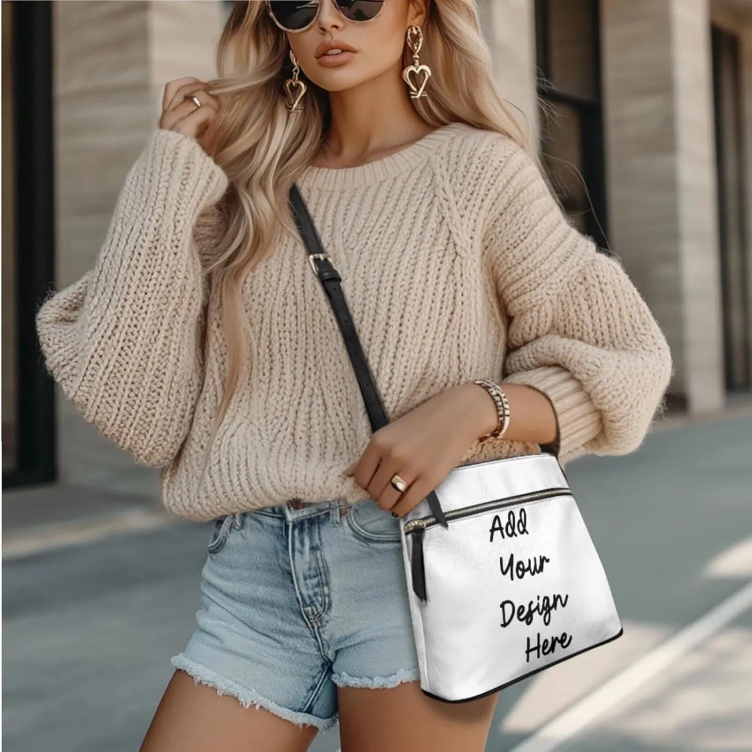 GIFTPUZZ 2PCS Soft Leather Crossbody Bags and Purses Set for Women Vagan Leather Purses Medium Shoulder Handbags