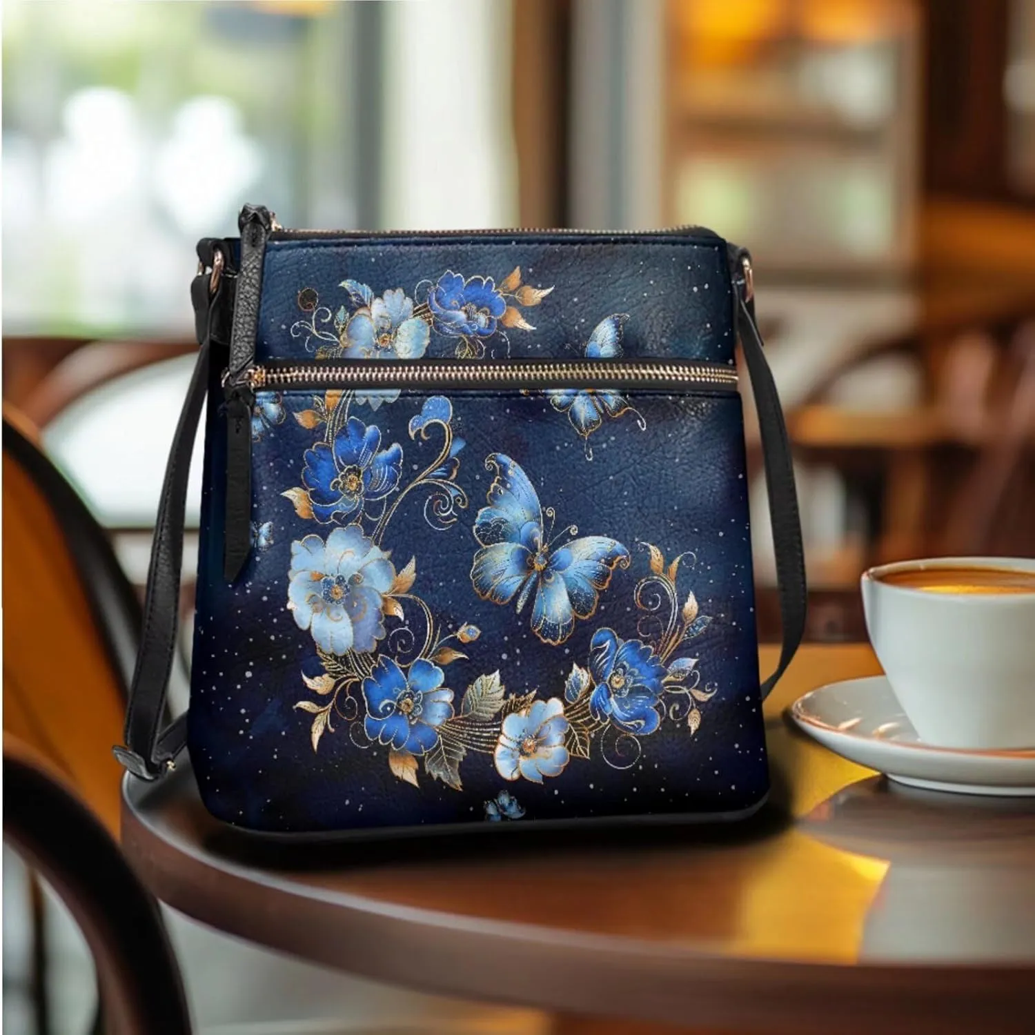 GIFTPUZZ 2PCS Soft Leather Crossbody Bags and Purses Set for Women Vagan Leather Purses Medium Shoulder Handbags