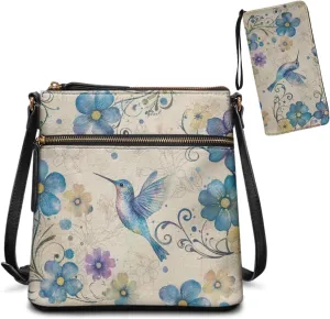 GIFTPUZZ 2PCS Soft Leather Crossbody Bags and Purses Set for Women Vagan Leather Purses Medium Shoulder Handbags