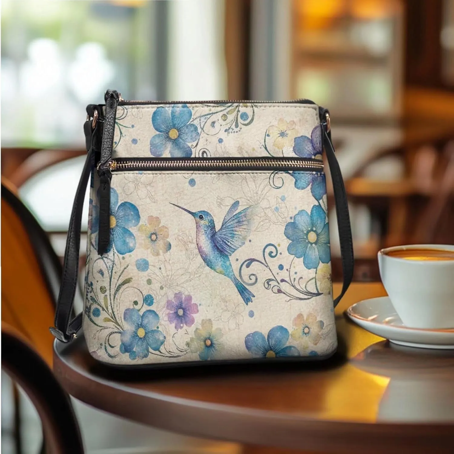 GIFTPUZZ 2PCS Soft Leather Crossbody Bags and Purses Set for Women Vagan Leather Purses Medium Shoulder Handbags