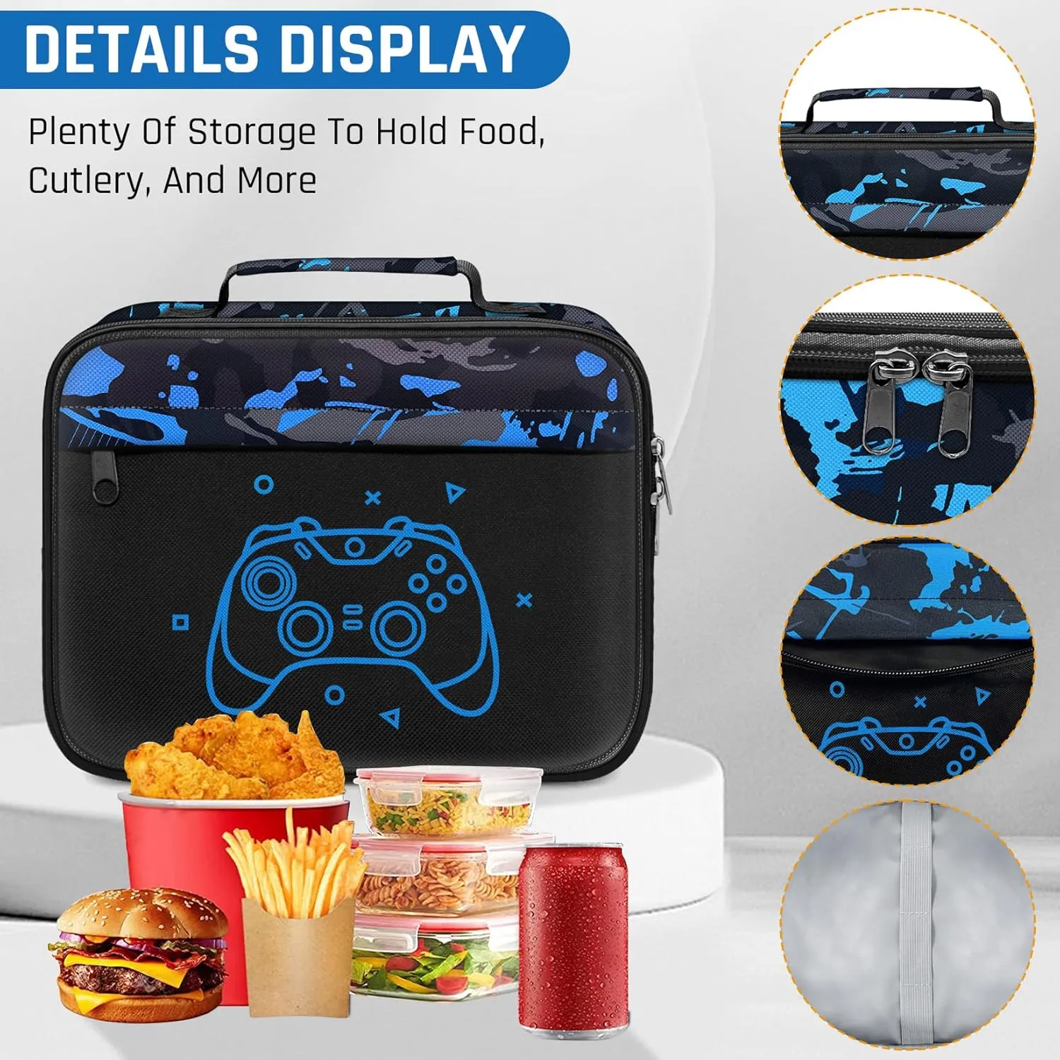 Glow in The Dark Backpack for Boys - 3pcs Game Boys Backpack for Kids Children Teens Elementary Middle School - 17 Gamer Bookbag Travel Back Pack for Age 6-18