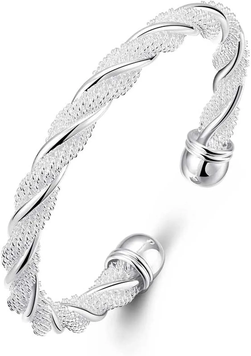 Gold Cuff Bracelets Adjustable Open Engraved Bangle Bracelets Stainless Steel Jewelry Birthday Halloween Christmas Gifts for Women Men