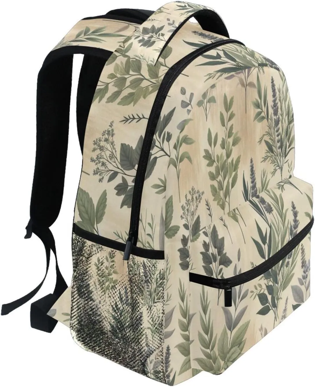 Golden Herbs Fabric Backpack Laptop Backpack Casual Daypack with Name Tag for Men Women, Fits 15" Laptop