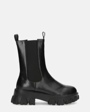 GREET - stivaletto platform in ecopelle nera