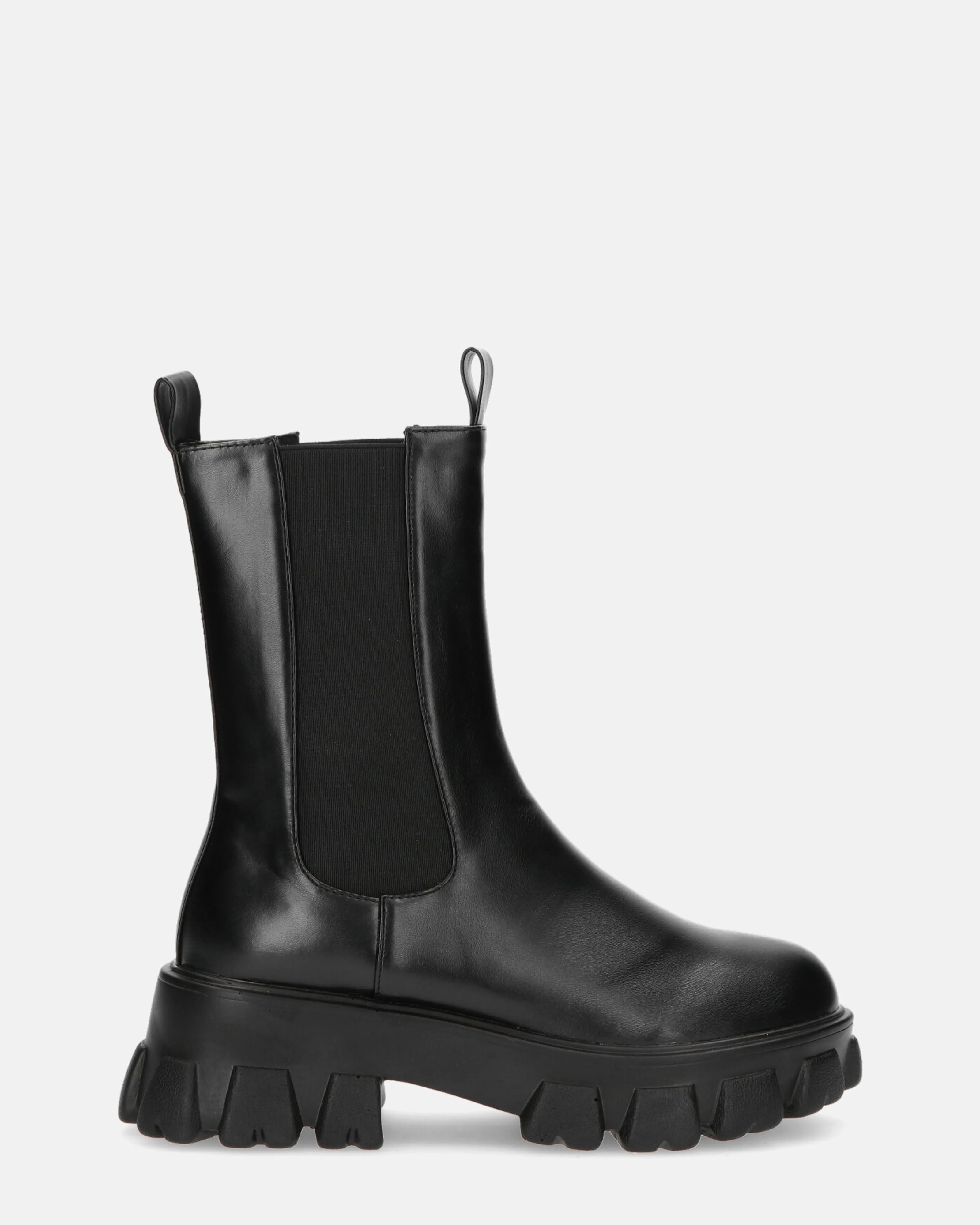GREET - stivaletto platform in ecopelle nera