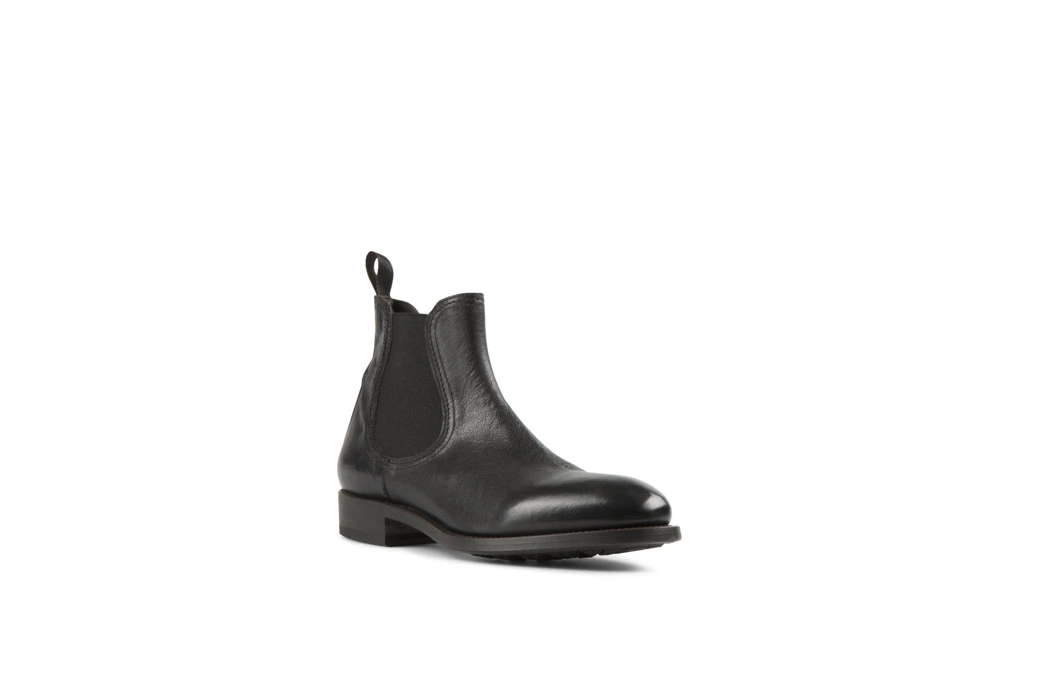 Hanoi Black Kangaroo Leather Chelsea Boots