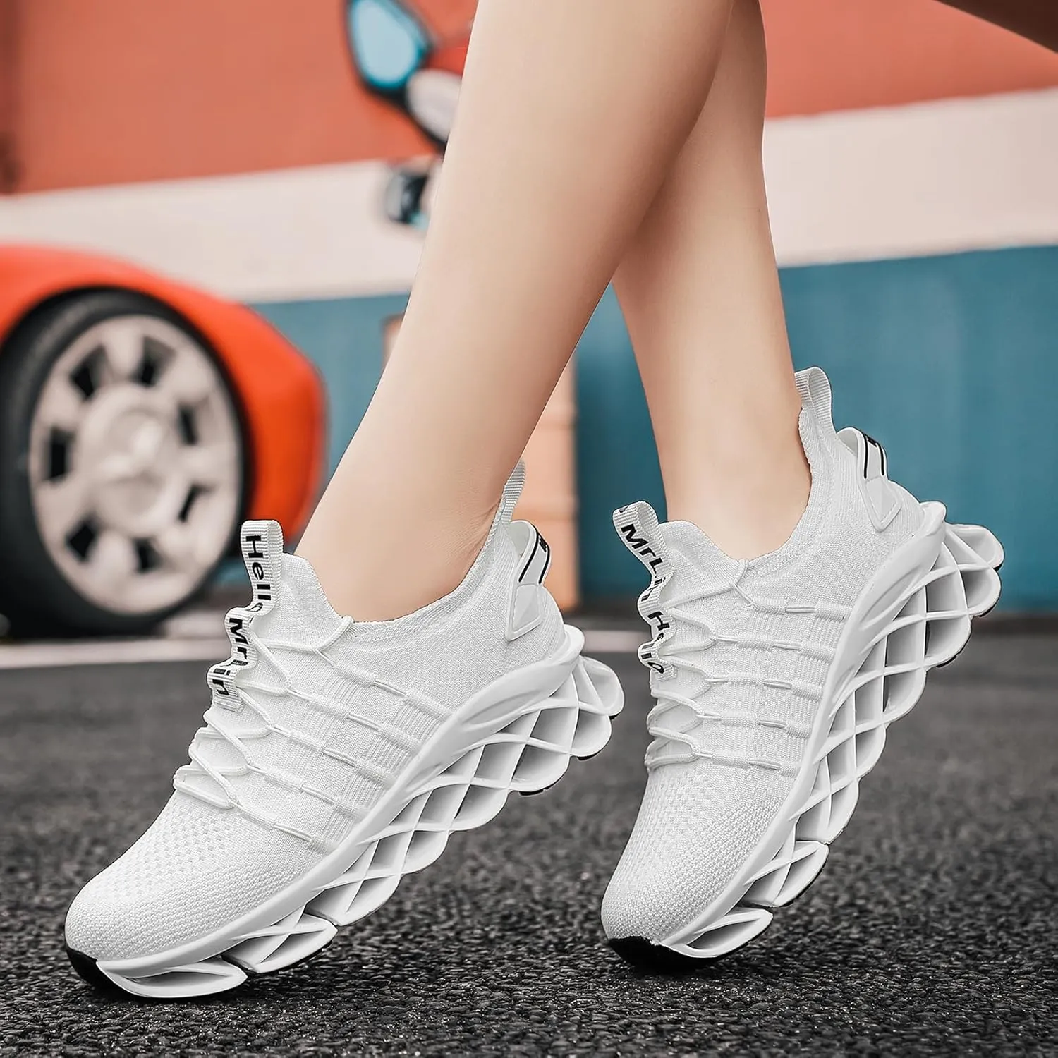 Hello MrLin Womens Shoes Lightweight Sneakers for Women Breathable Walking Shoes Women Fashion Casual Slip On Tennis Running Shoes Non Slip