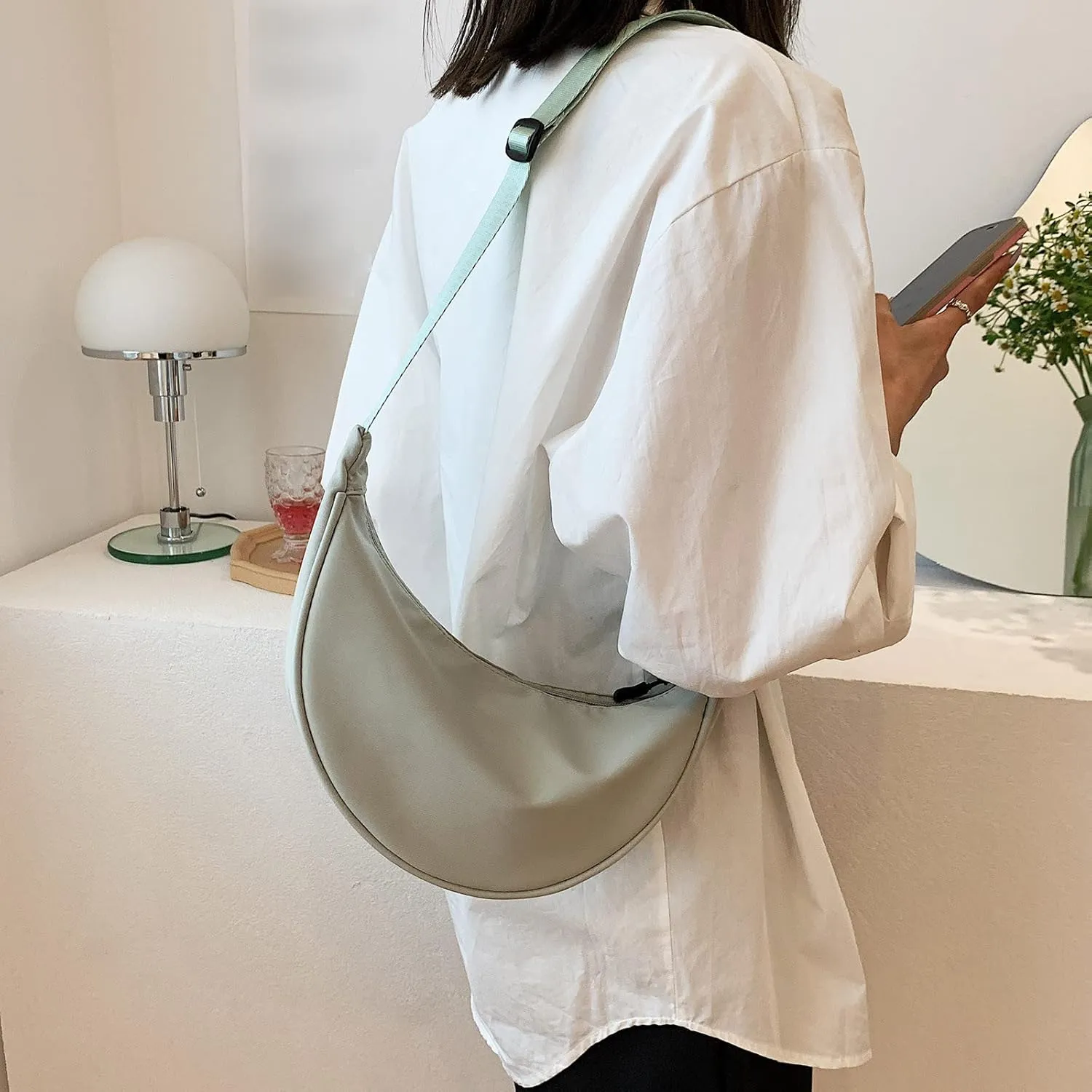 Hobo Bags for Women Vegan Leather Top Handle Shoulder Purses and Handbags Blue