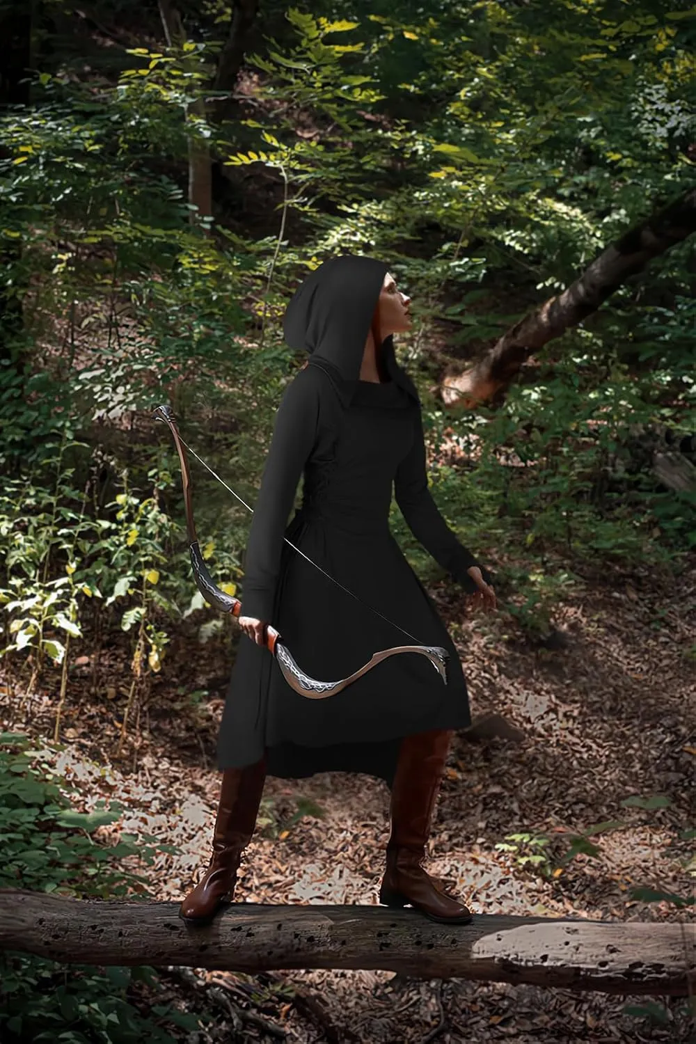 HOMELEX Renaissance Hood Dress for Women Medieval Ren Fair Halloween Hooded Cloak Robes Costume