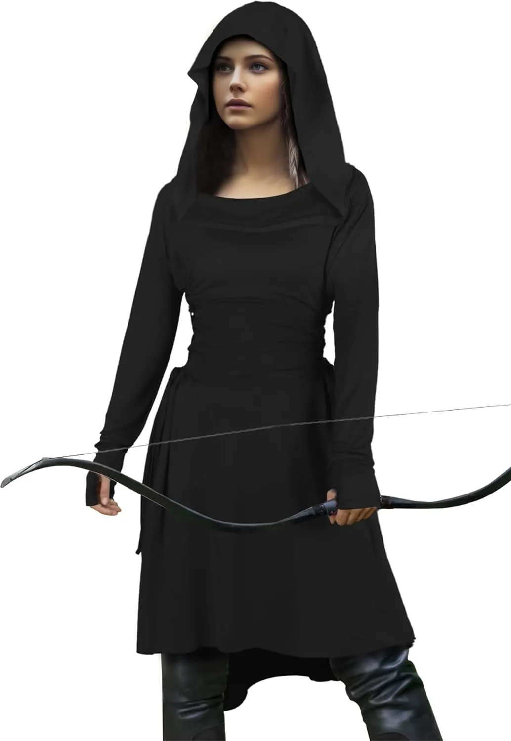 HOMELEX Renaissance Hood Dress for Women Medieval Ren Fair Halloween Hooded Cloak Robes Costume