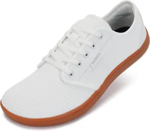 Joomra Men's Wide Toe Box Barefoot Shoes Male Size 12.5 Zero Drop Outdoor Walking Training Fashion Workout Antislip Minimalist Sneakers White 46