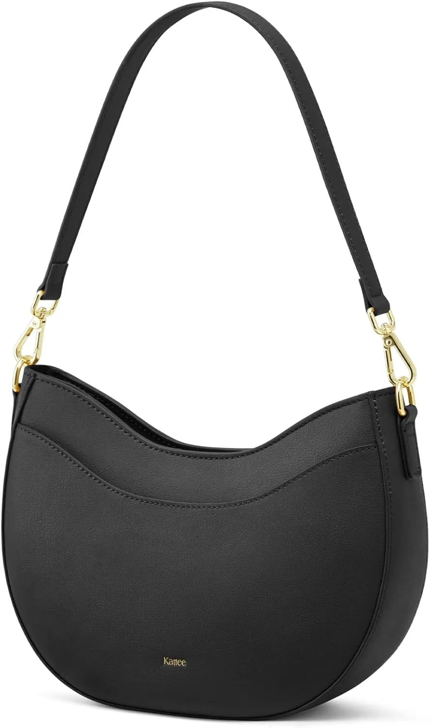 Kattee Leather Crossbody Bags for Women, Small Purses and Handbags, Soft Hobo Shoulder Satchel with Zipper Closure