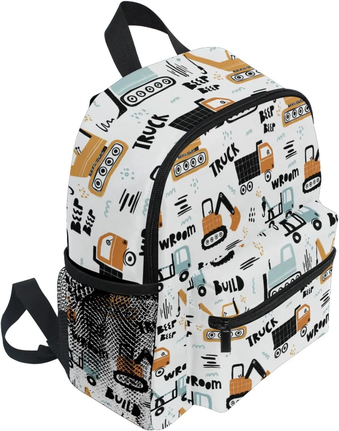 Kid's Toddler Backpack Cartoon Cute Tractor Cars Transport Schoolbag for Cute Boys Girls, Daycare School Children Kindergarten Bag Preschool Nursery Travel Purse Bag