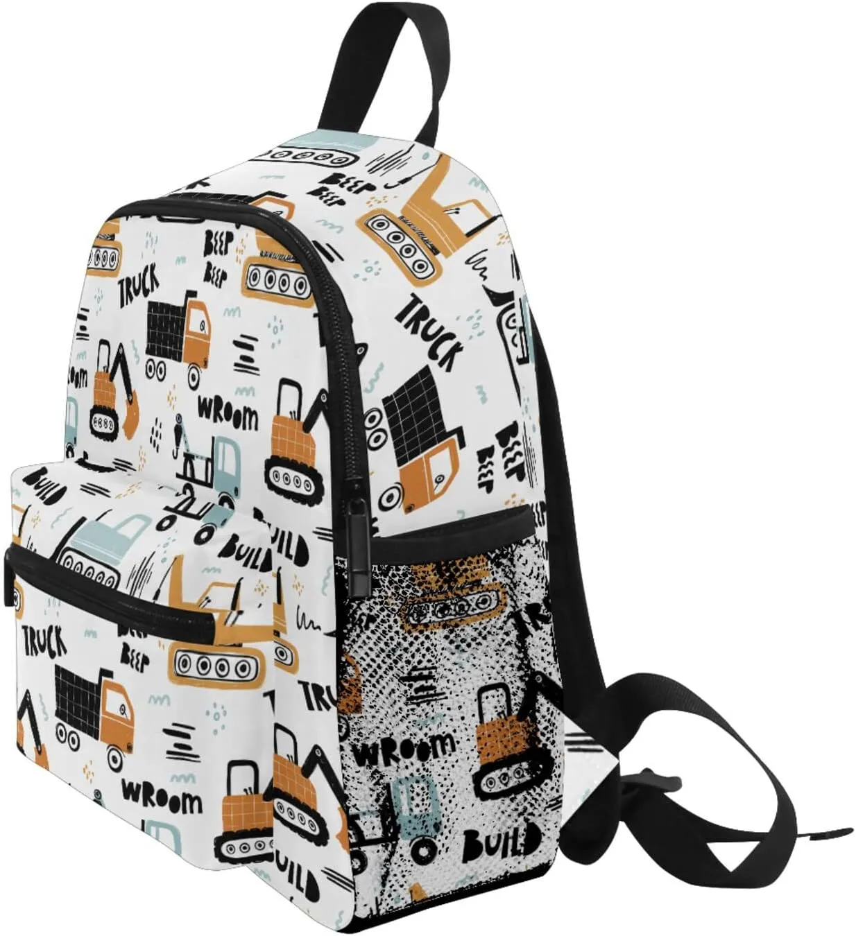Kid's Toddler Backpack Cartoon Cute Tractor Cars Transport Schoolbag for Cute Boys Girls, Daycare School Children Kindergarten Bag Preschool Nursery Travel Purse Bag