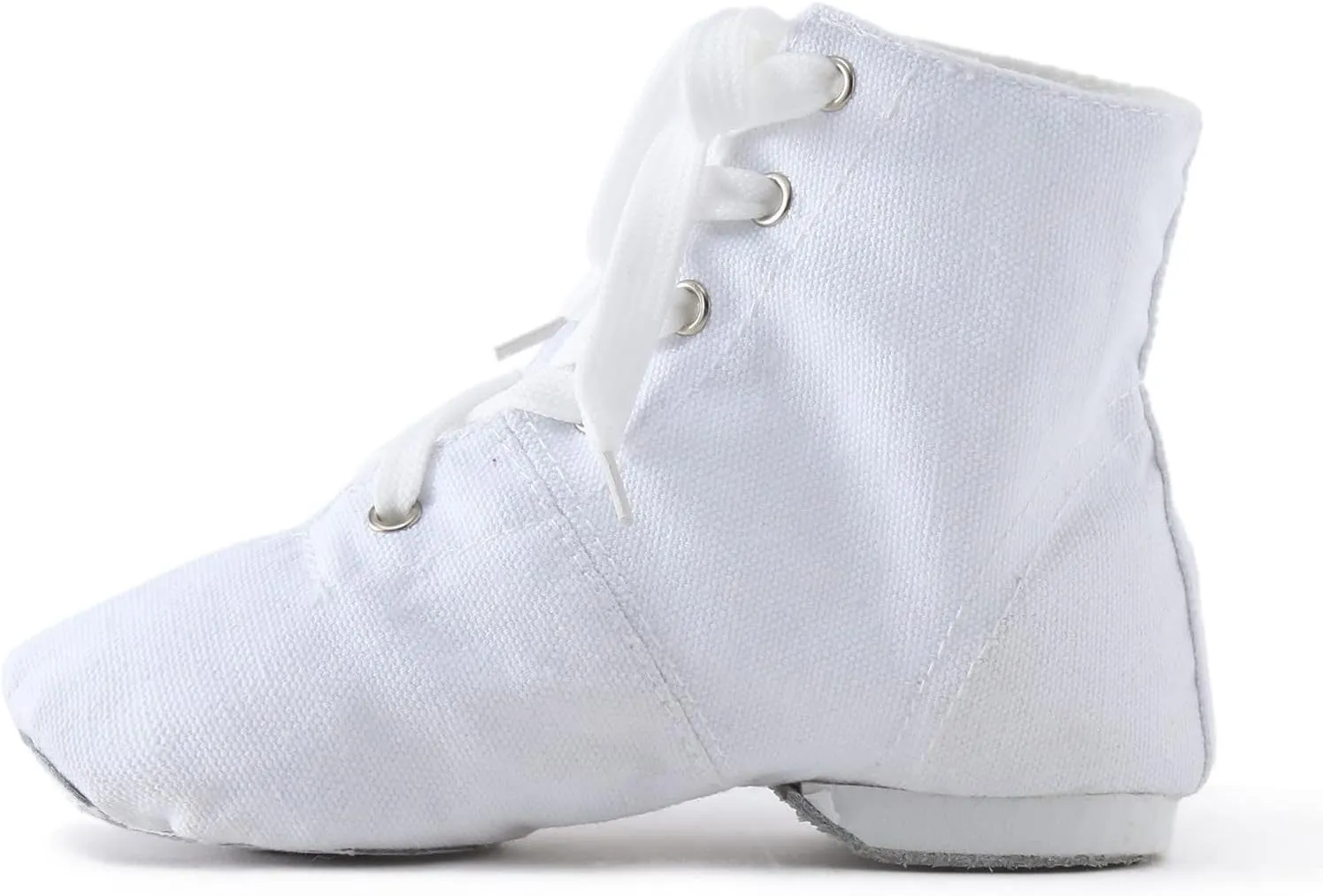 Lace Up Black Jazz Shoes Dance Boots for Girls High Top Canvas Dancing Shoes Split Sole Over Ankle Jazz Boots