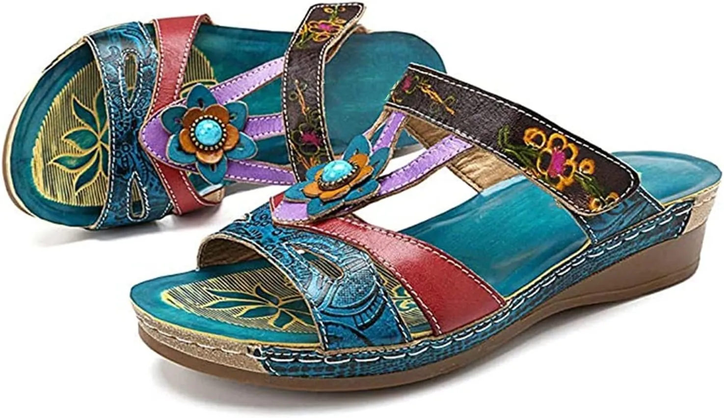 Ladmiple Orthopedic Sandals For Women Flat Feet Comfortable Walking Flip Flops Summer Orthotic Slides with Arch Support