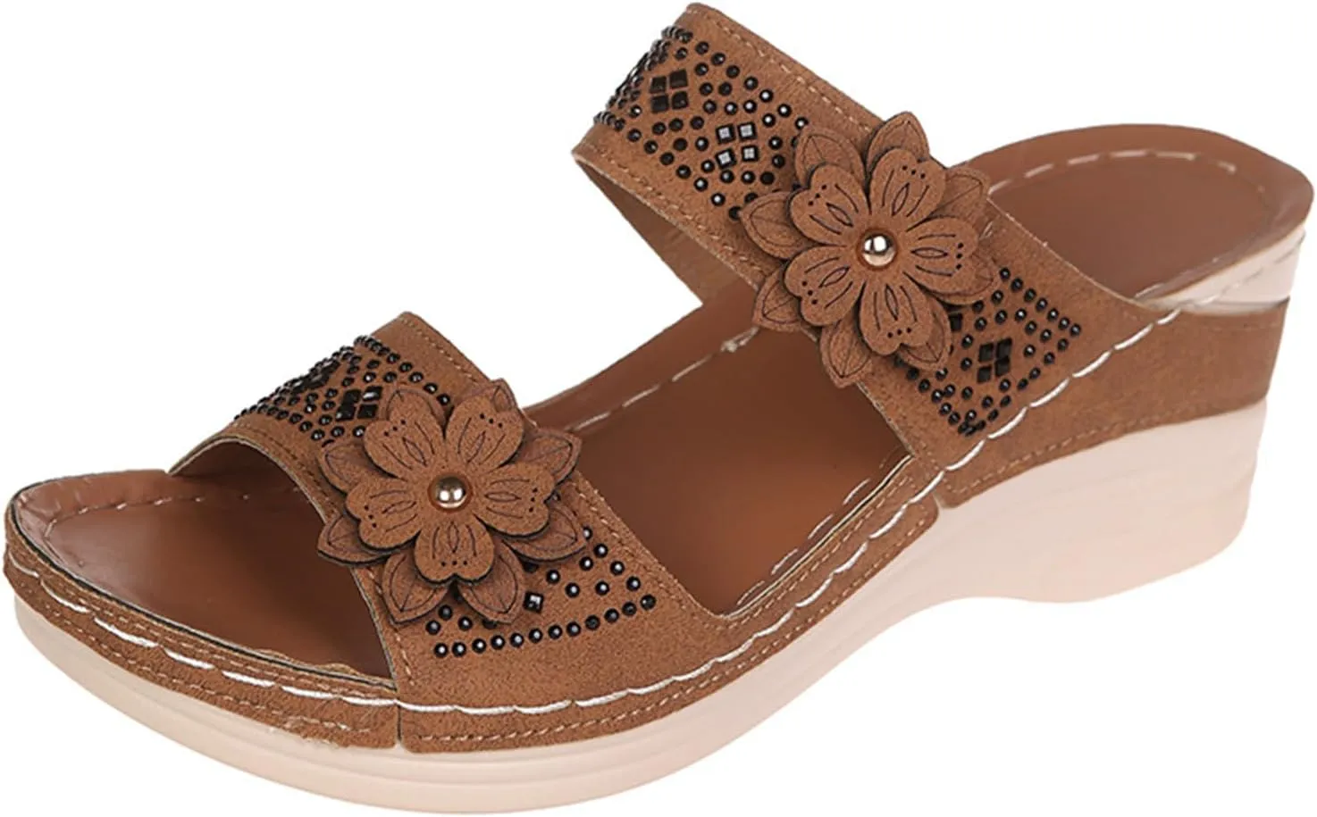 Ladmiple Orthopedic Sandals For Women Wide Width Arch Support Slides Slippers Comfort Dressy Summer Orthotic Flip Flops