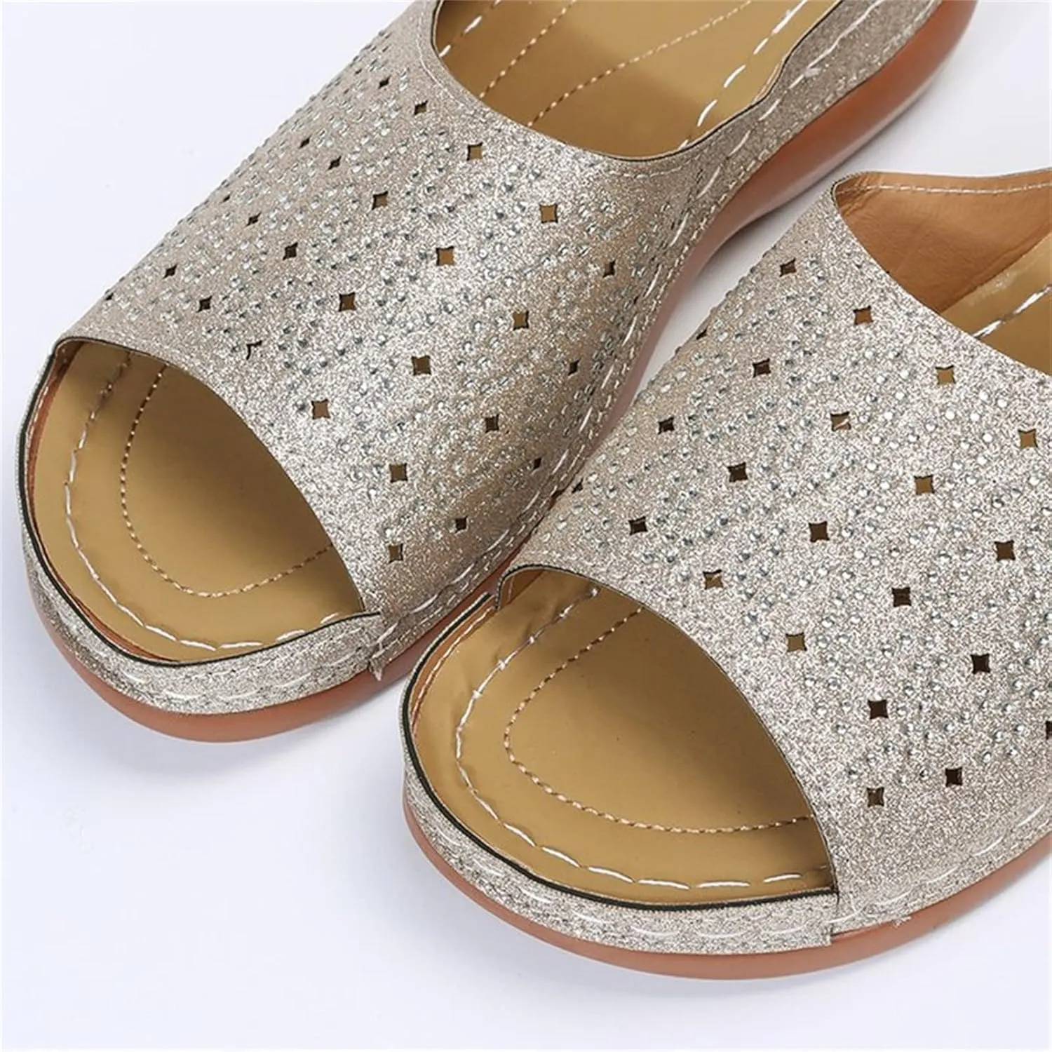 Ladmiple Sandals Women Fashion Dressy Summer Arch Support Orthopedic Slides Plantar Fasciitis Comfort Orthotic Flip Flops