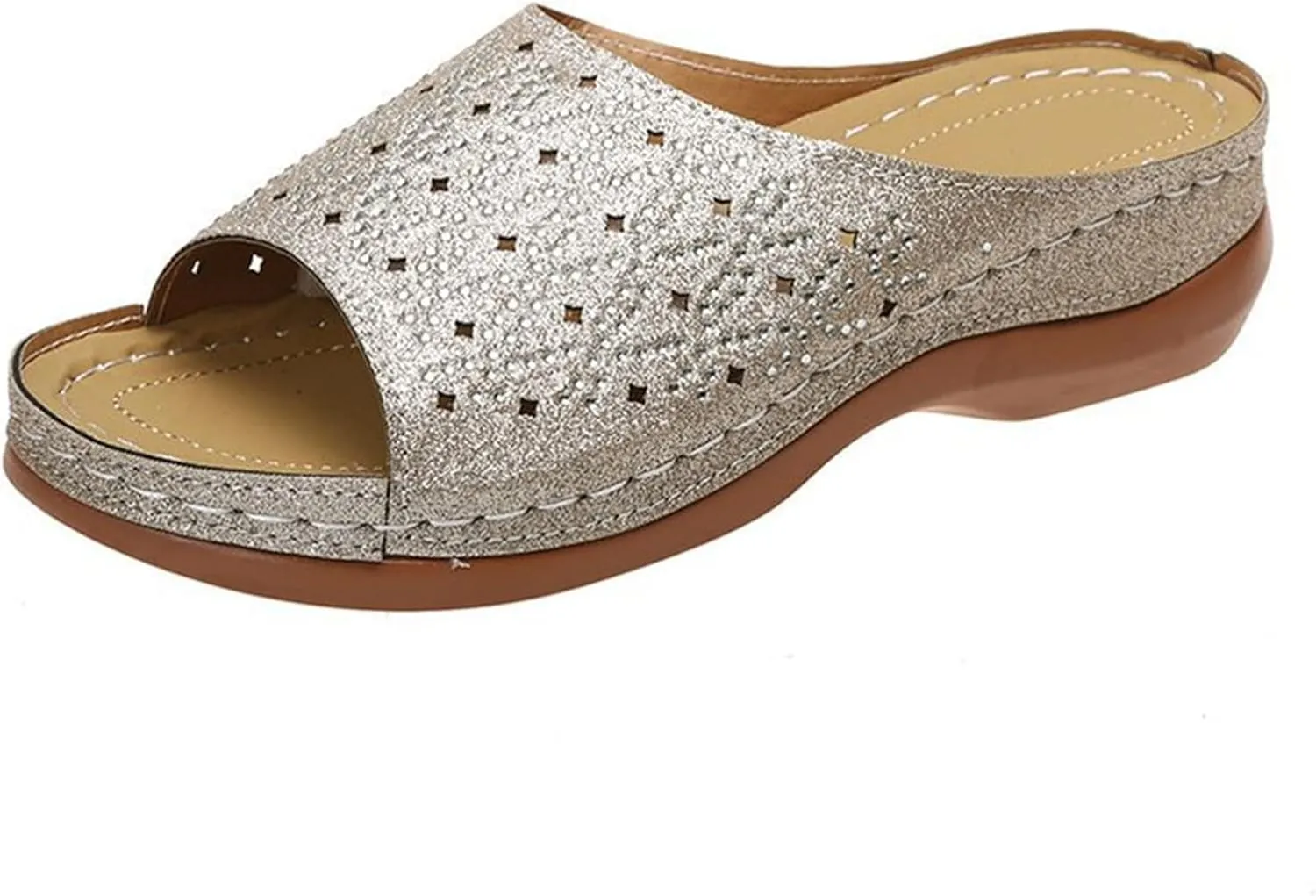 Ladmiple Sandals Women Fashion Dressy Summer Arch Support Orthopedic Slides Plantar Fasciitis Comfort Orthotic Flip Flops