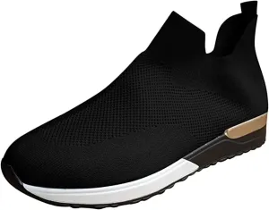 Ladmiple Walking Shoes Women Comfort Slip On Sneakers Breathable Lightweight Non Slip Mesh Gym Running Workout Shoes
