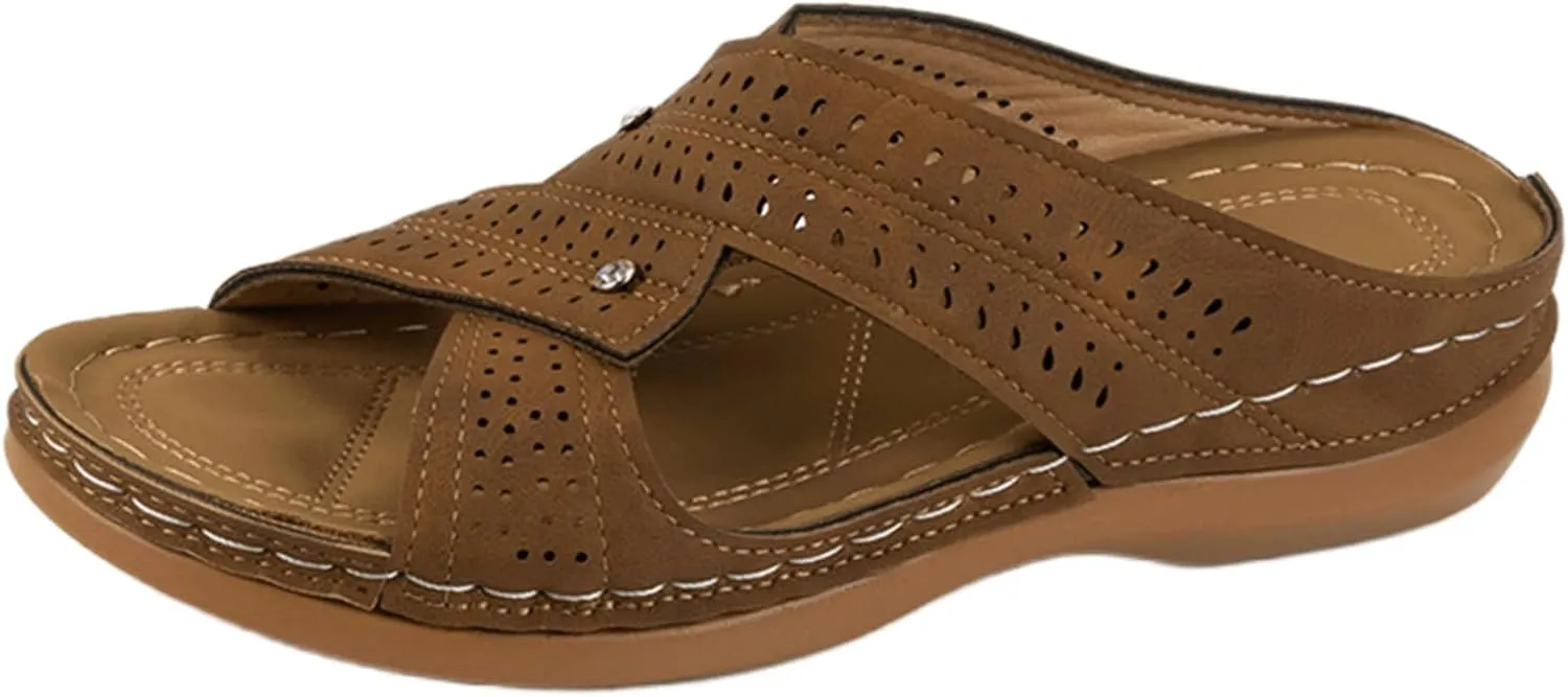 Ladmiple Womens Sandals Dressy Casual Comfortable Arch Support Orthopedic Flip Flops Soft Summer Beach Shoes Orthotic Slides