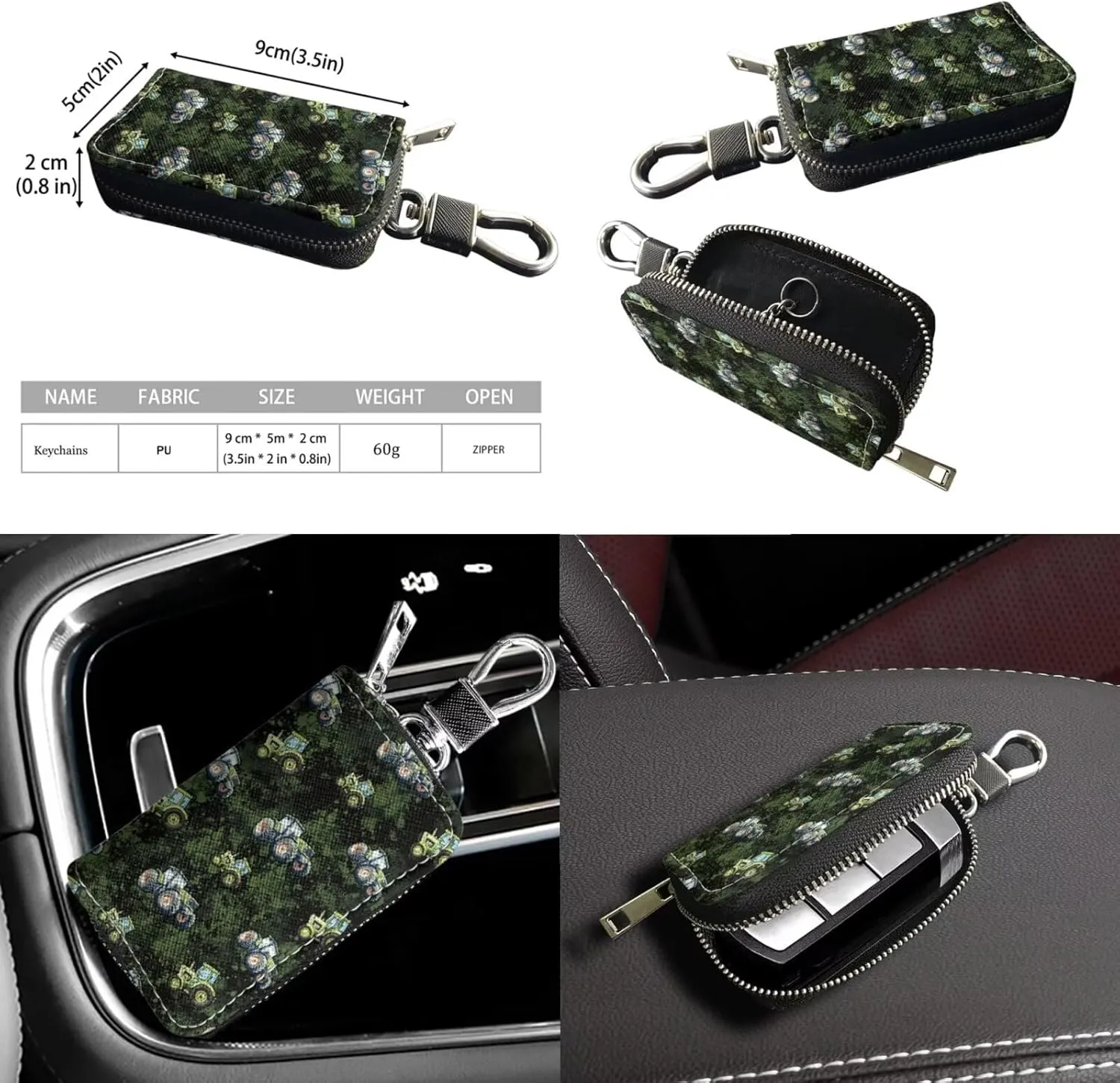 Leather Bucket Bag Set for Women Shoulder Bag with Car Key Case 2 Pcs Crossbody Bag with Detachable Strap