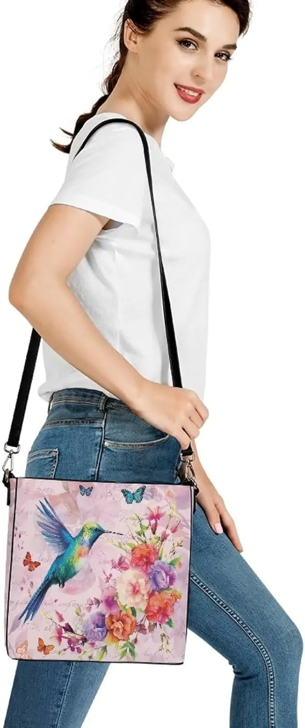 Leather Tote Bag for Women Bucket Bag Tote Purse Shoulder Bag Work Tote Bag with Multiple Inner Pockets