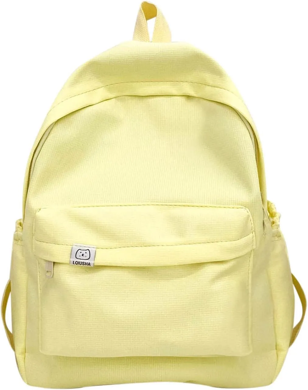 Leather Travel Backpack for Women Casual Daypack with Anti-Theft Back Pocket Fashion Faux Work Travel Handbags(Yellow)