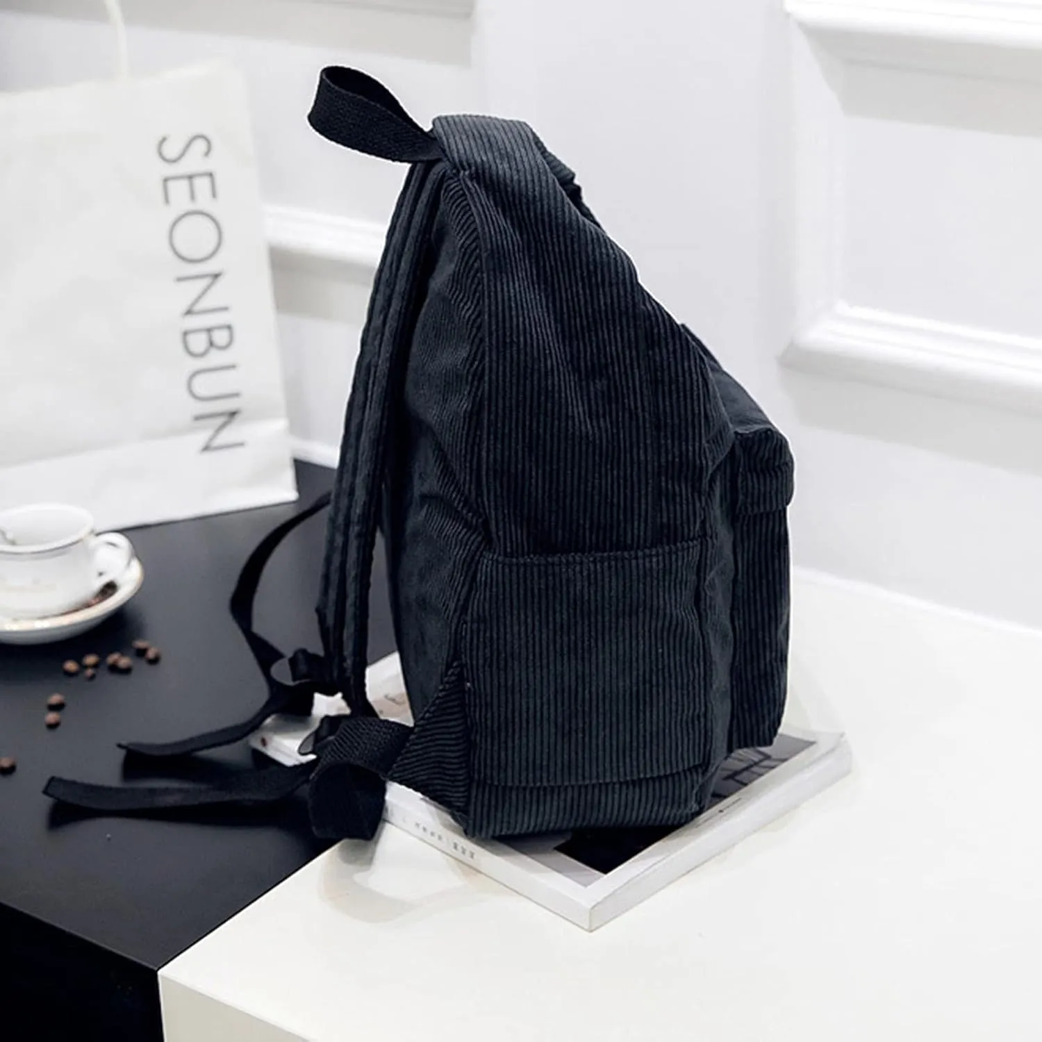 Leather Travel Backpack for Women Soft Leather Backpacks Travel Bags Cute Tote Day Packs Lightweight for Women(Black)