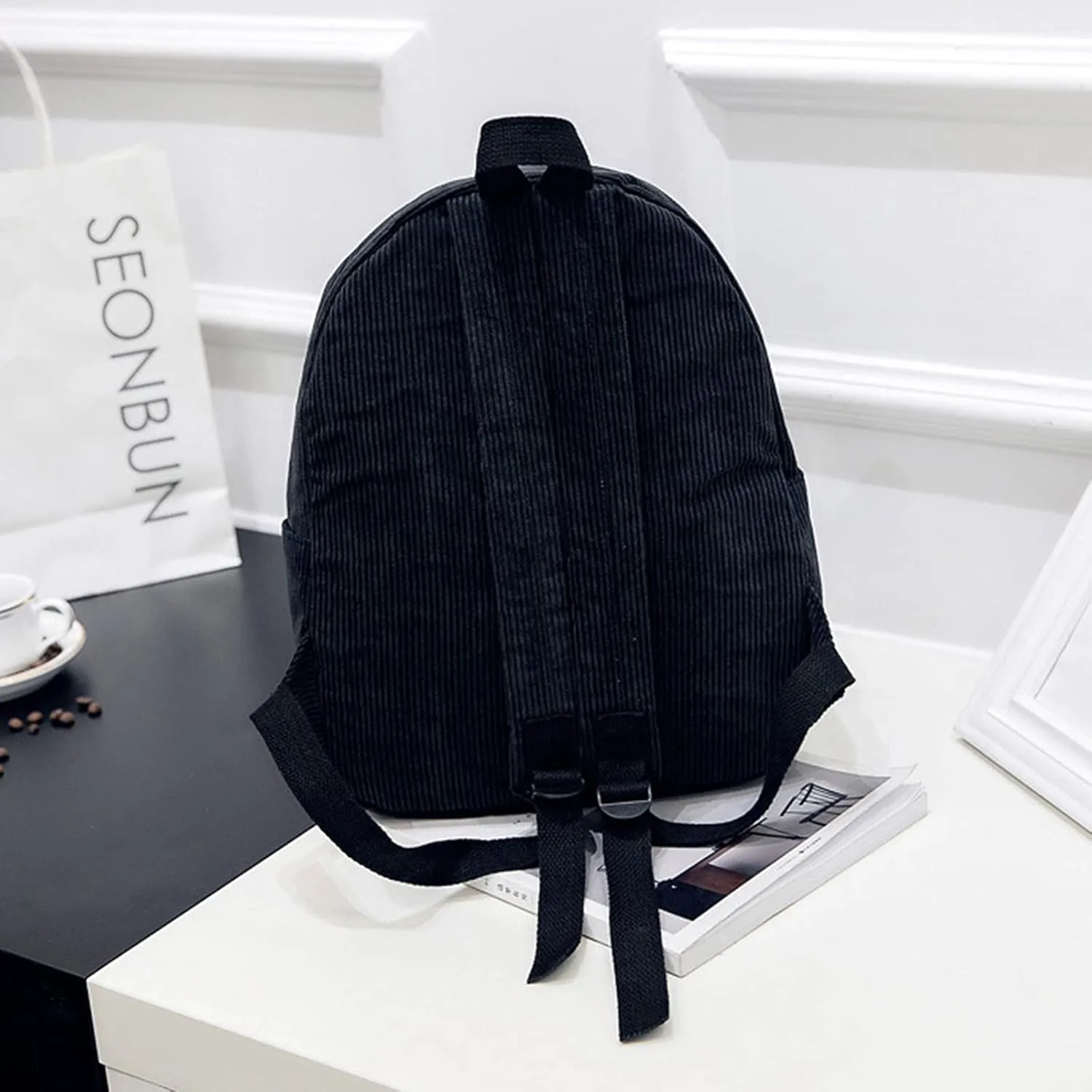 Leather Travel Backpack for Women Soft Leather Backpacks Travel Bags Cute Tote Day Packs Lightweight for Women(Black)