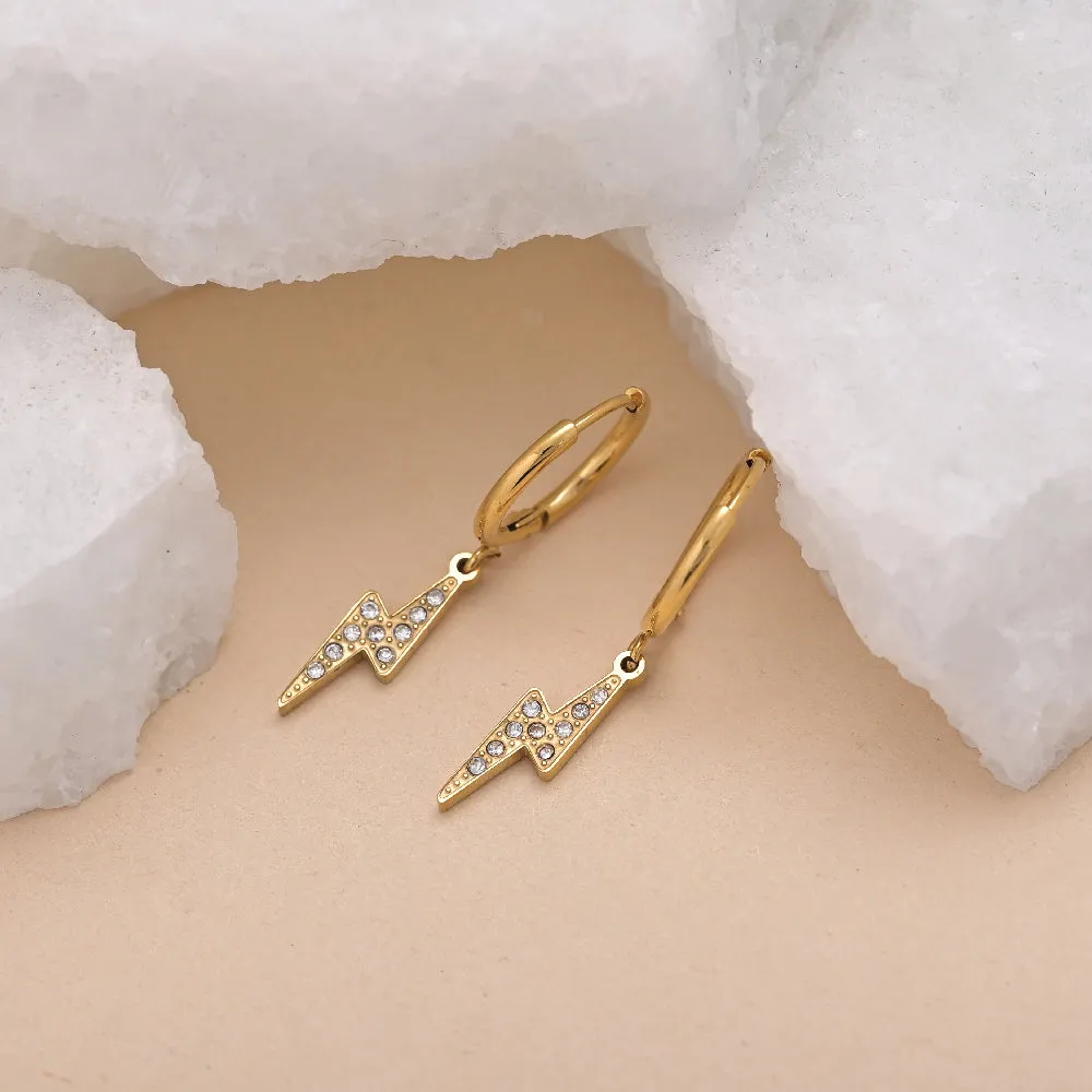 Lightning Hoop Earrings