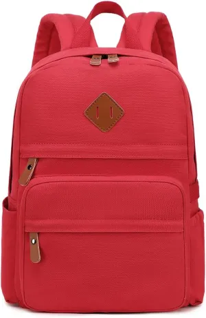 Lightweight Kids Backpacks for School Bag Canvas Small Travel Backpacks for Women Girls Boys Bookbag Toddler Back Pack