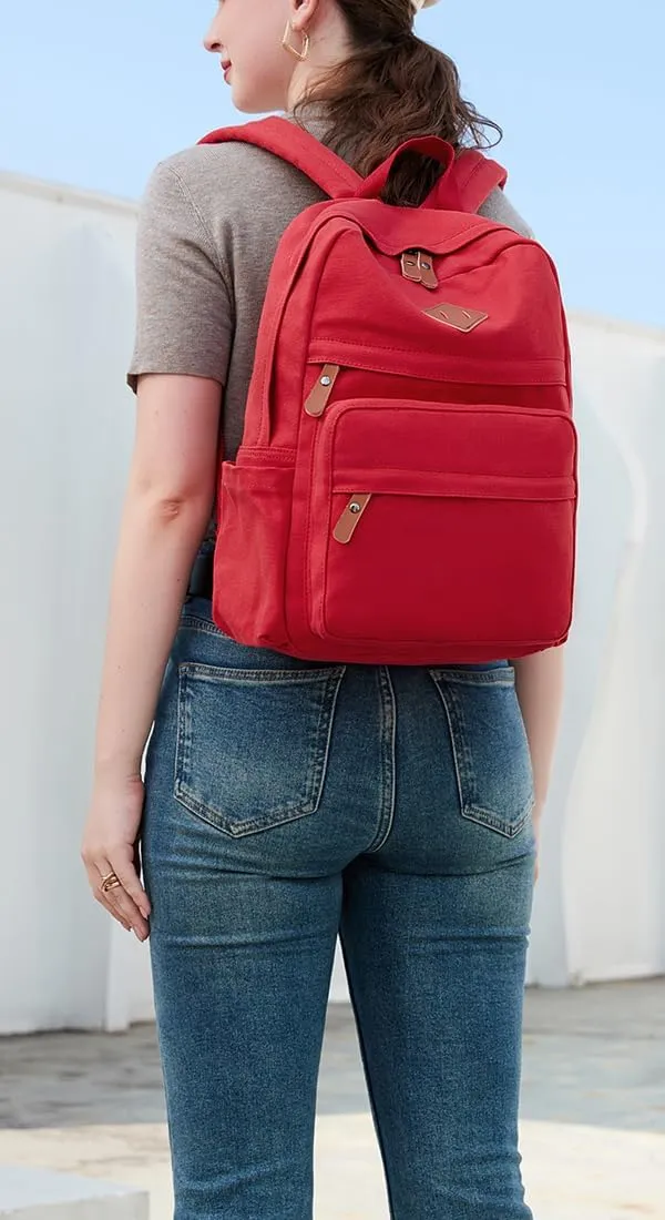 Lightweight Kids Backpacks for School Bag Canvas Small Travel Backpacks for Women Girls Boys Bookbag Toddler Back Pack